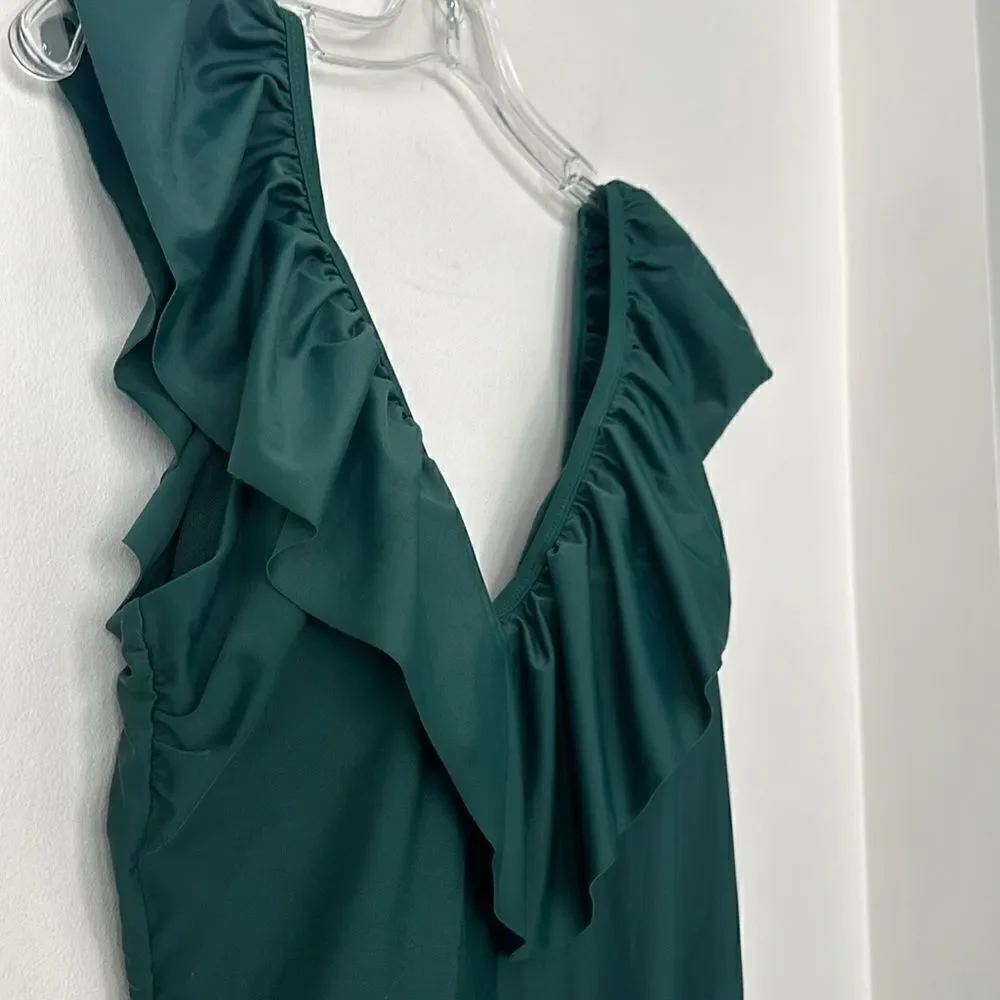 Raisins Curve Green One Pc Swimsuit 16W